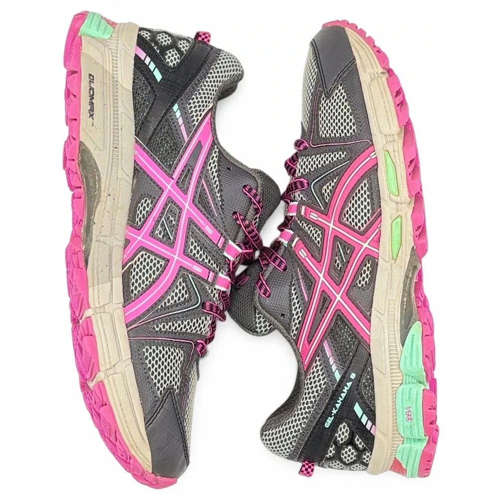 ASICS Gel Kahuna 8 Womens 6.5 Gray Pink‎ Running Shoes Athletic Comfort Training